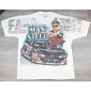 Dale Earnhardt #3 Man of Steel Nascar Racing tshirt Mr. Goodwrench Large AOP